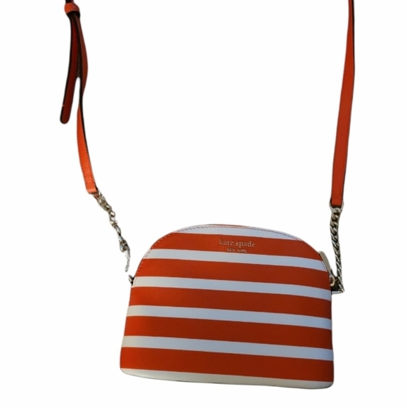 Kate Spade Orange & White striped bag